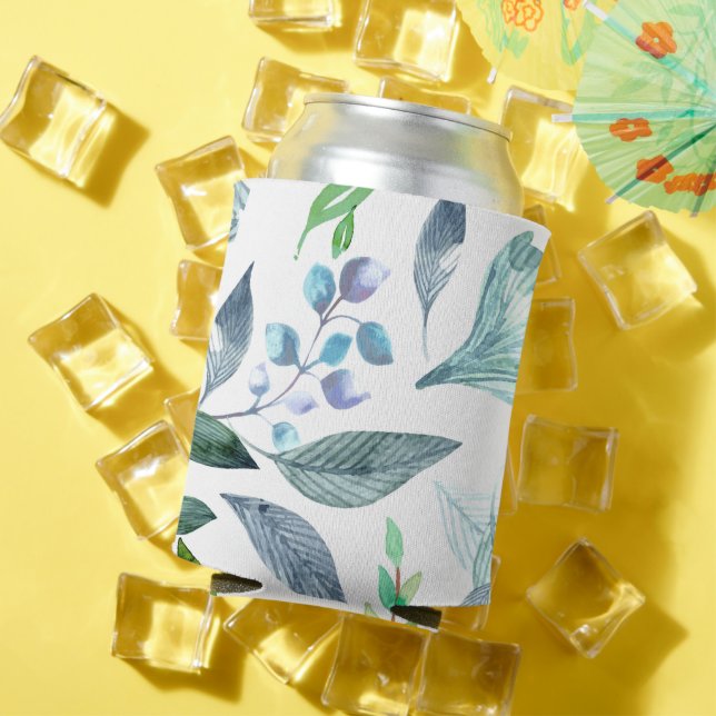 Wasserfarbengefallene Blätter 11 Dosenkühler (In Situ Sommer)