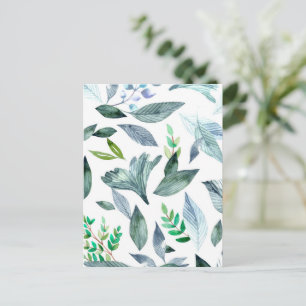 Wasserfarbengefallene Blätter 11 Feiertagspostkarte