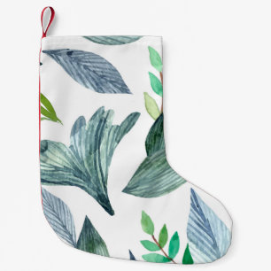 Wasserfarbengefallene Blätter 11 Kleiner Weihnachtsstrumpf