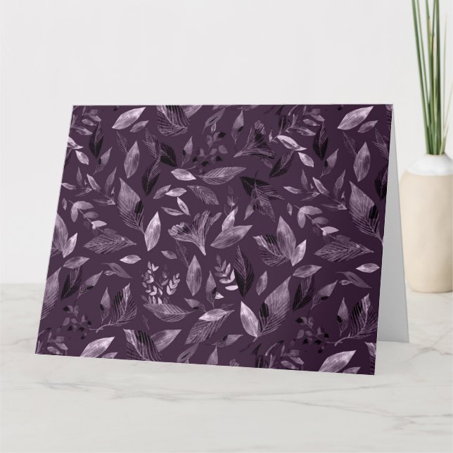 Wasserfarbengefallene Blätter 7 Dankeskarte (Vorderseite)