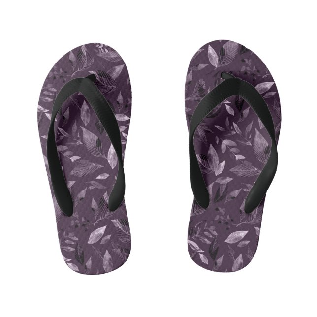 Wasserfarbengefallene Blätter 7 Kinderbadesandalen (Fußbett)