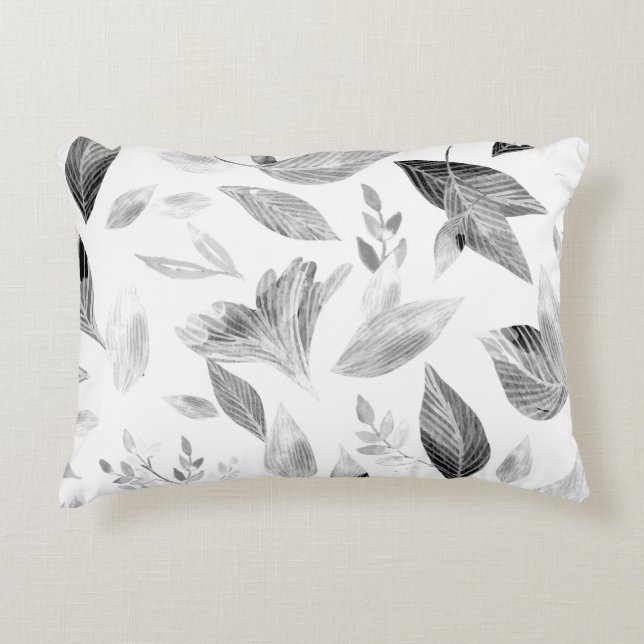 Wasserfarbengefallene Blätter 8 Dekokissen (Vorderseite)