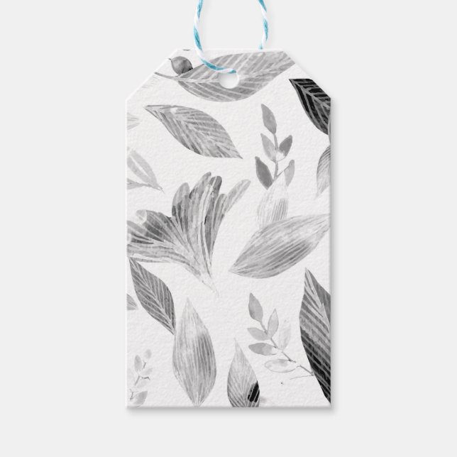 Wasserfarbengefallene Blätter 8 Geschenkanhänger (Vorderseite)