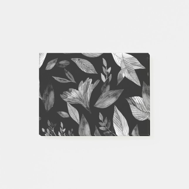 Wasserfarbengefallene Blätter 9 Post-it Klebezettel (Vorderseite)