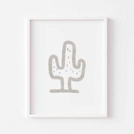 Wasserfarbengeflecht-Minimalistische Kaktusposter Poster
