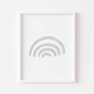 Wasserfarbengeflecht-Minimalistisches Regenbogenpo Poster