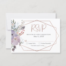 Wasserfarbengeometrische Hochzeit RSVP Karte