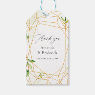 Wasserfarbengeometrische Kristallhochzeit Geschenkanhänger