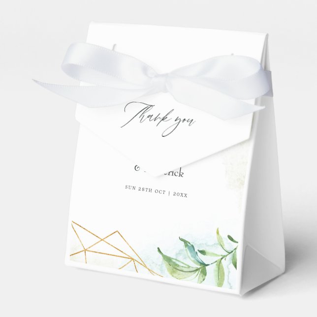 Wasserfarbengeometrische Kristallhochzeit Geschenkschachtel (Vorderseite)