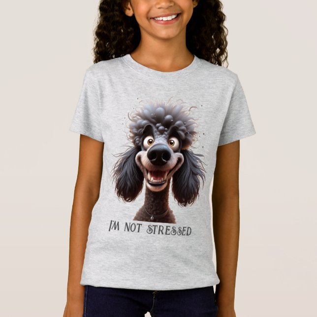 Wasserfarbengestresster Spaß für Hunde Tier Tier T-Shirt (Vorderseite)