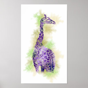 WasserfarbenGiraffe 1 Poster
