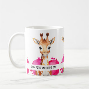 WasserfarbenGiraffe Personalisiert 1. Muttertag Kaffeetasse