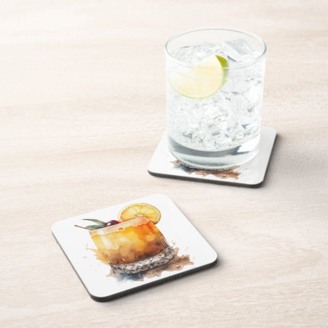 WASSERFARBENGLAS AUS WEISSEER SOUR GETRÄNKEUNTERSETZER (Rechte Seite)