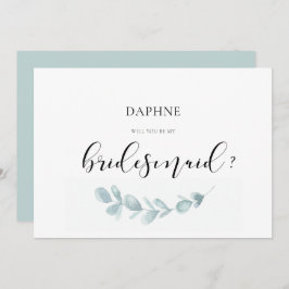 Wasserfarbengrün - Empfehlungskarte Einladung