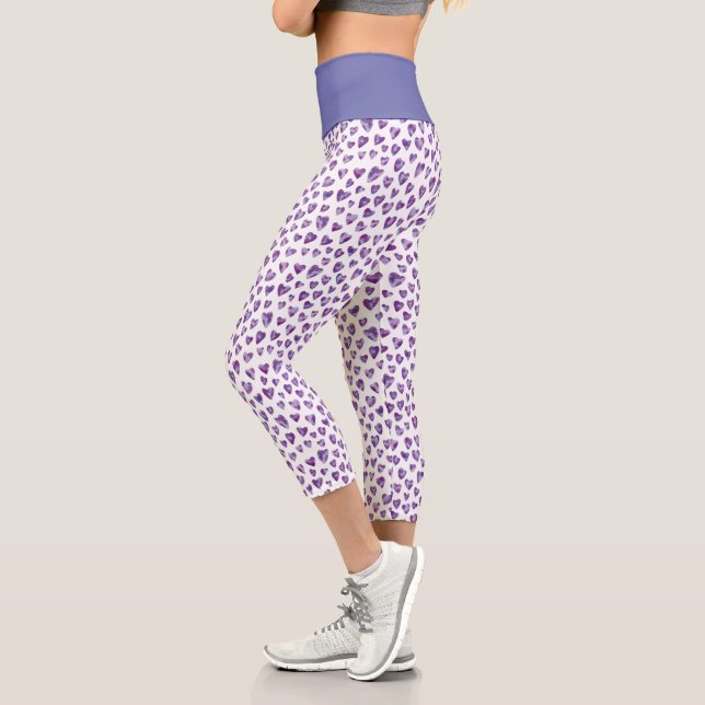Wasserfarbenherz Capri Leggings (Links)