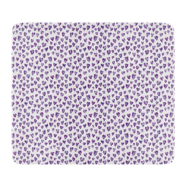 Wasserfarbenherz Schneidebrett (Vorderseite)