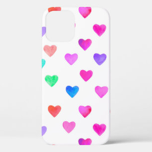 Wasserfarbenherzen von Hand, Muster Valentins Case-Mate iPhone Hülle