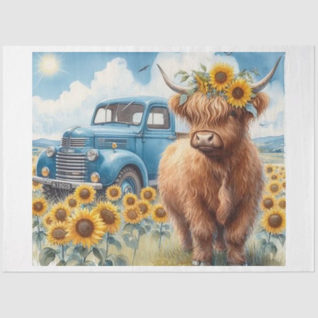 Wasserfarbenhochland Seidenpapier (Vorderseite)