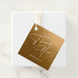 Wasserfarbenhochzeit Danke Autumn Gold ID786 Geschenkanhänger