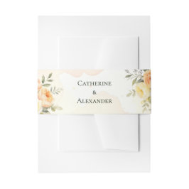 Wasserfarbenhochzeit rustikal einladungsbanderole