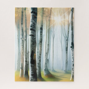 Wasserfarbenillustration eines von Sonnenlicht bes Puzzle