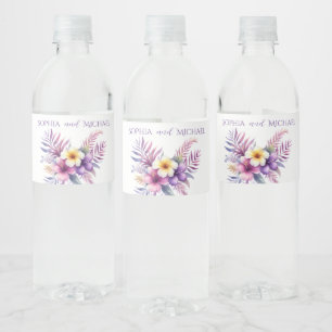 Wasserfarbeninsel Romance-Wedding Wasserflaschenetikett