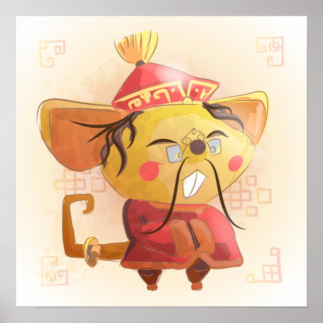 Wasserfarbenjahr der Ratte, Wissenschaftler Poster (Vorne)