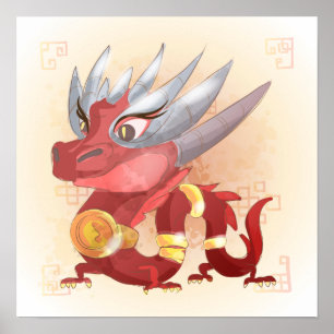 Wasserfarbenjahr des Drachen, Samurai Poster