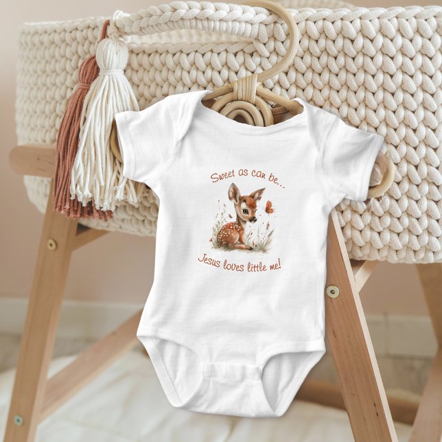 Wasserfarbenjunge Hirsche Jesus Lieben Kinderanzug Baby Strampler (Von Creator hochgeladen)