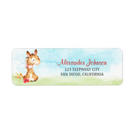 Wasserfarbenjunge Pferdeschwulstdusche