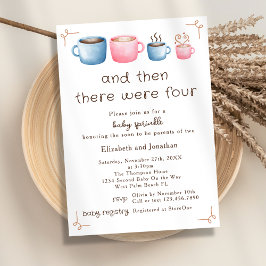 Wasserfarbenkaffee Niedlicher 2. Babysprinkle Einladung