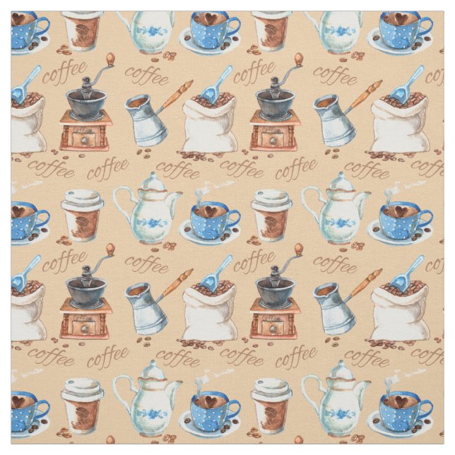 Wasserfarbenkaffee Stoff (Muster)