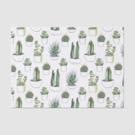 Wasserfarbenkakti und Sukkulatur Seidenpapier