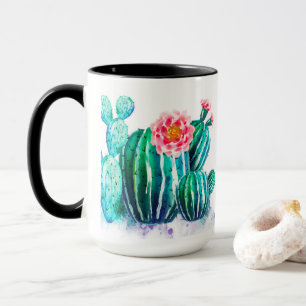 Wasserfarbenkaktus Tasse