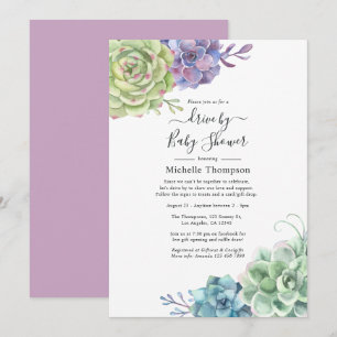 Wasserfarbenkaktusse mit Dusche Einladung