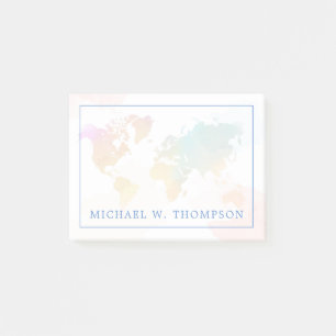 Wasserfarbenkarte Post-it Klebezettel