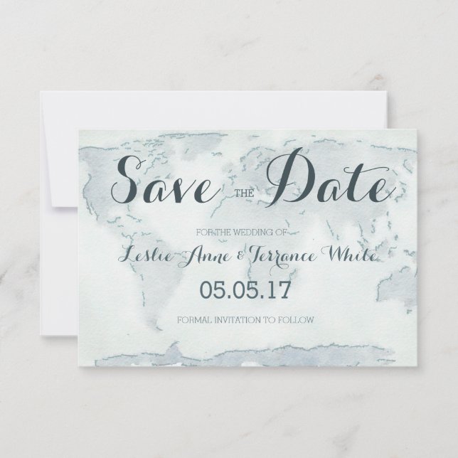 Wasserfarbenkarte Save the Date (Vorderseite)