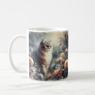 Wasserfarbenkatze & -florale - Liebe einer Mutter Kaffeetasse