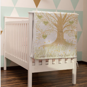 Wasserfarbenkeepake Familienbaum Custom Baby Fleecedecke