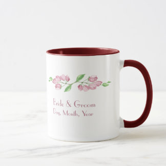 Wasserfarbenkirsche Blossom Save the Date Hochzeit Tasse