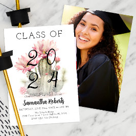 Wasserfarbenklasse des Fotos der Graduationspartei Einladung