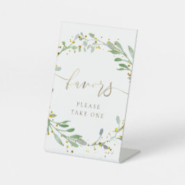 Wasserfarbenkranz begünstigt das Podest-Zeichen Sockelschild