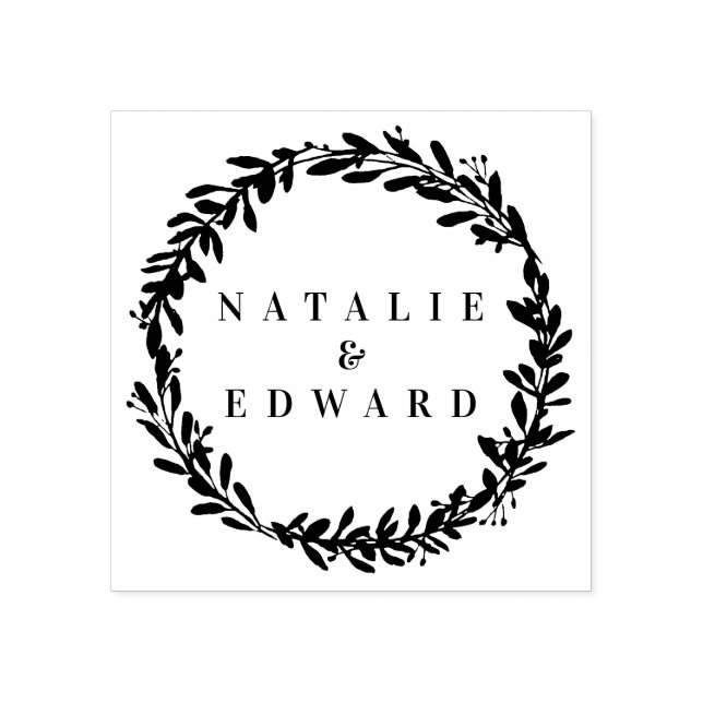 Wasserfarbenkranz erste Briefmarke Gummistempel (Prägung)