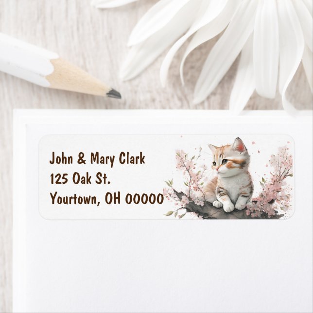 Wasserfarbenküche mit rosa Blume (Insitu)