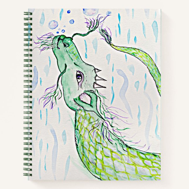 Wasserfarbenkunst des Sees Notizbuch (Vorderseite)