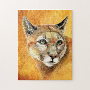Wasserfarbenkupf, Puma, Legehennenkatze Puzzle