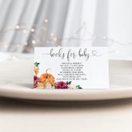 Wasserfarbenkürbbücher für Babytickets Begleitkarte