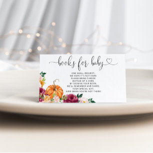 Wasserfarbenkürbbücher für Babytickets Begleitkarte