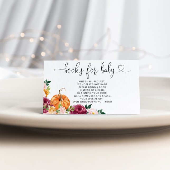 Wasserfarbenkürbbücher für Babytickets Begleitkarte (Von Creator hochgeladen)