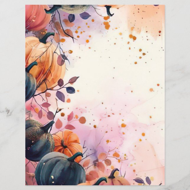 Wasserfarbenkürbellapier (Vorderseite)